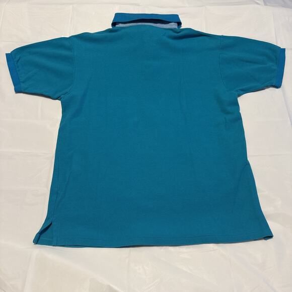 Vintage L.L. Bean Polo Shirt Men’s Large Teal Blue 100% Cotton Made in USA - NWT - Picture 10 of 10
